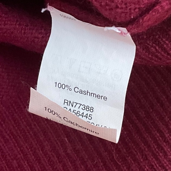 J.Crew Maroon V-neck Cashmere Sweater - Picture 4 of 7
